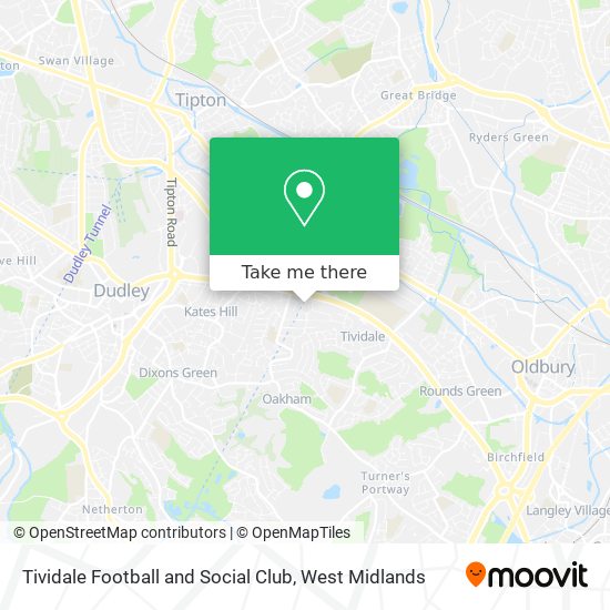 Tividale Football and Social Club map