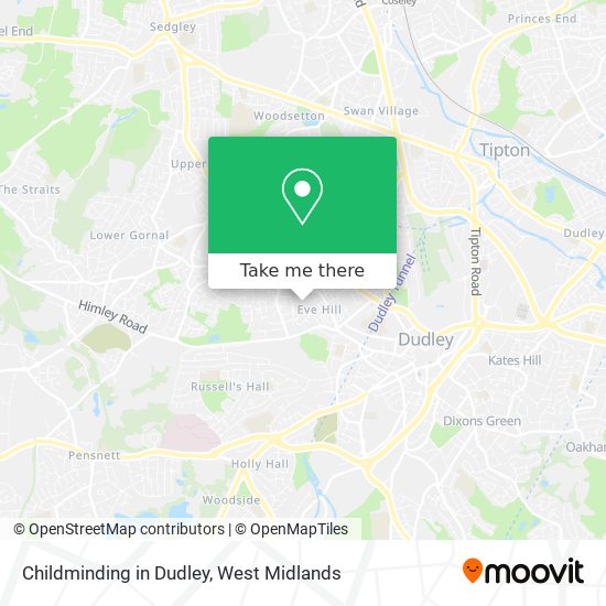 Childminding in Dudley map