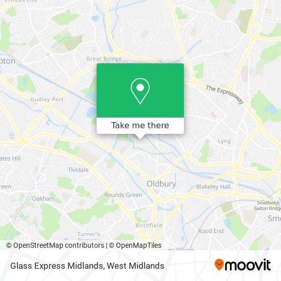 Glass Express Midlands map