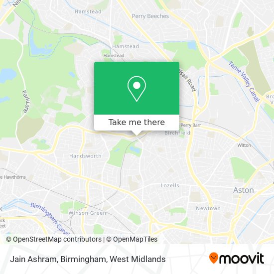 Jain Ashram, Birmingham map