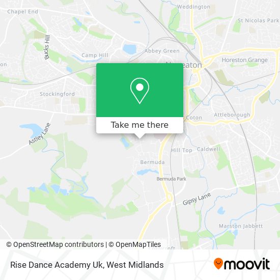 Rise Dance Academy Uk map