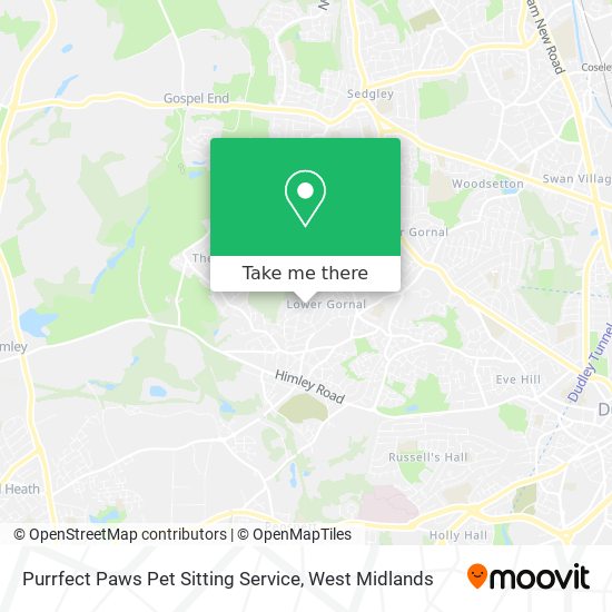 Purrfect Paws Pet Sitting Service map