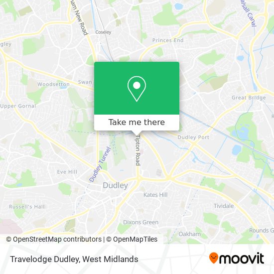 Travelodge Dudley map
