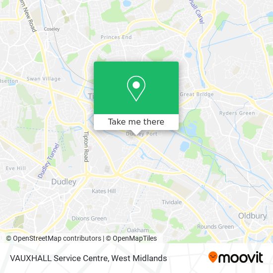 VAUXHALL Service Centre map