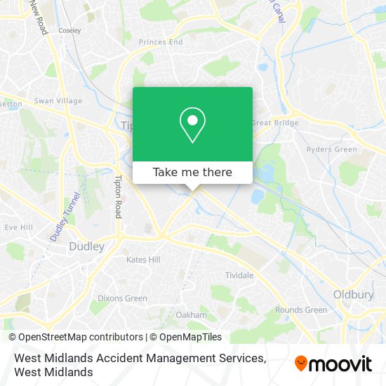 West Midlands Accident Management Services map