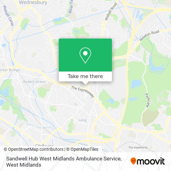 Sandwell Hub West Midlands Ambulance Service map