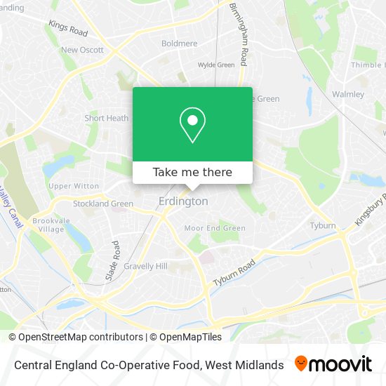 Central England Co-Operative Food map