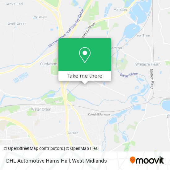 DHL Automotive Hams Hall map