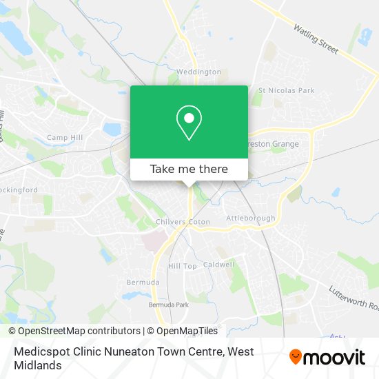 Medicspot Clinic Nuneaton Town Centre map