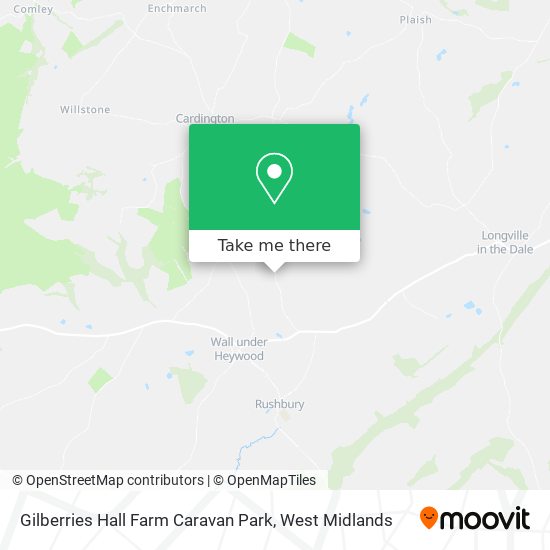 Gilberries Hall Farm Caravan Park map
