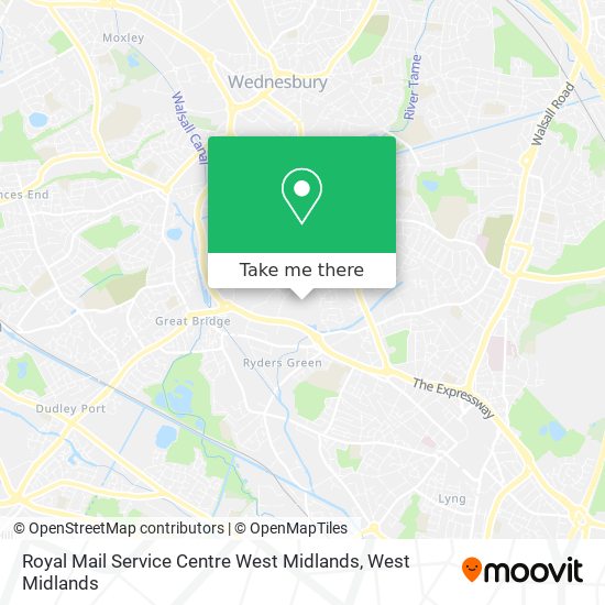 Royal Mail Service Centre West Midlands map