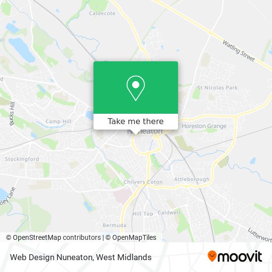 Web Design Nuneaton map