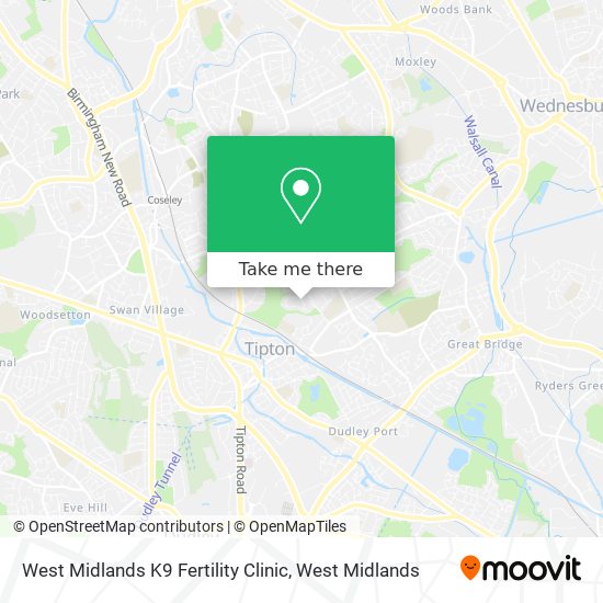 West Midlands K9 Fertility Clinic map