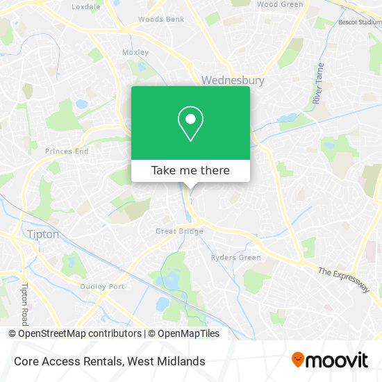 Core Access Rentals map
