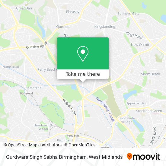 Gurdwara Singh Sabha Birmingham map