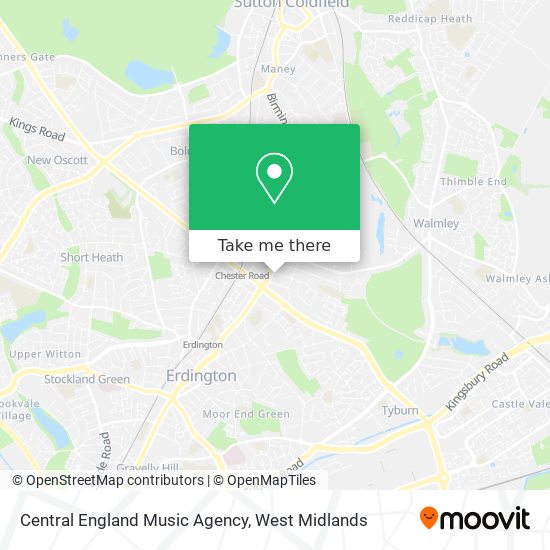 Central England Music Agency map