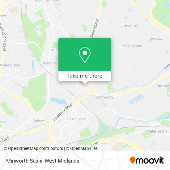 Minworth Sushi map