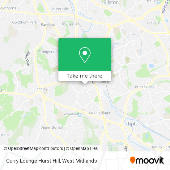 Curry Lounge Hurst Hill map