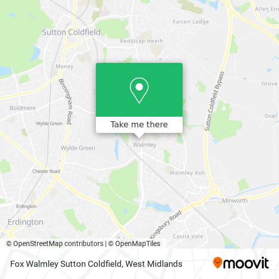 Fox Walmley Sutton Coldfield map