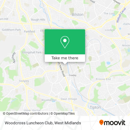 Woodcross Luncheon Club map