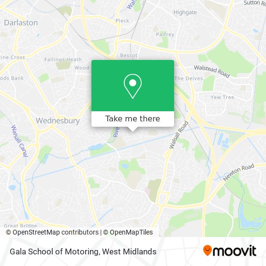 Gala School of Motoring map
