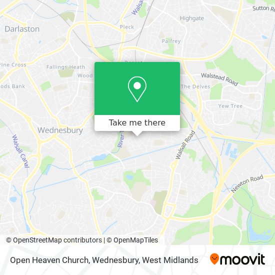 Open Heaven Church, Wednesbury map