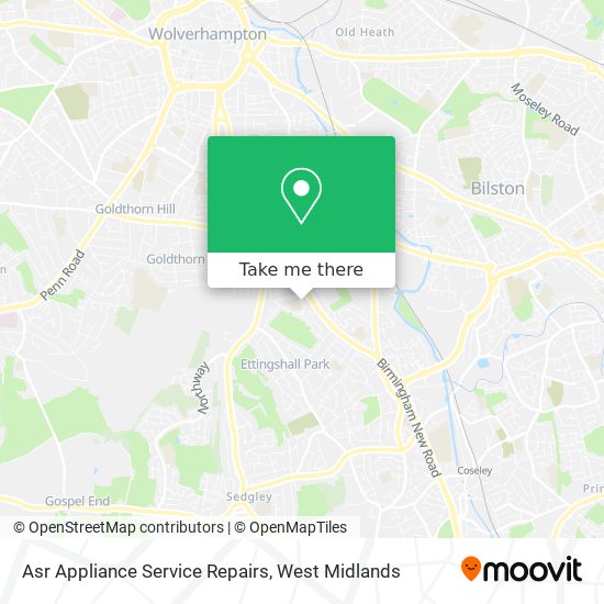 Asr Appliance Service Repairs map