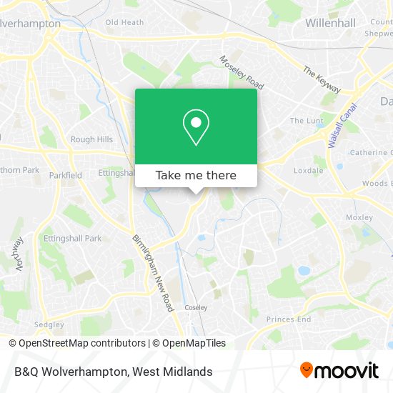 B&Q Wolverhampton map