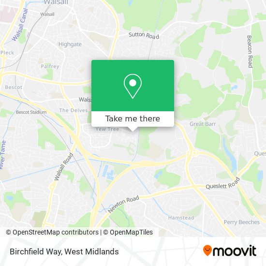 Birchfield Way map