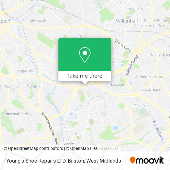 Young's Shoe Repairs LTD, Bilston map