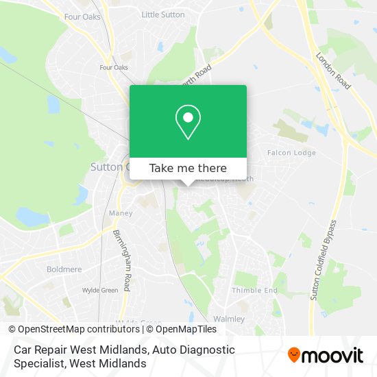 Car Repair West Midlands, Auto Diagnostic Specialist map