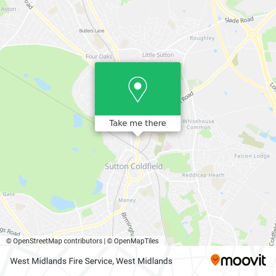 West Midlands Fire Service map