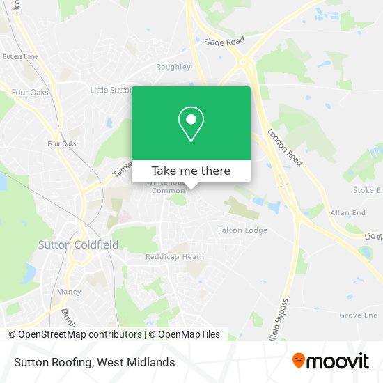 Sutton Roofing map