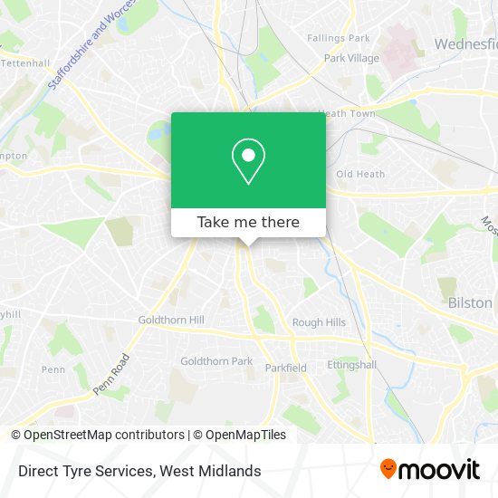 Direct Tyre Services map