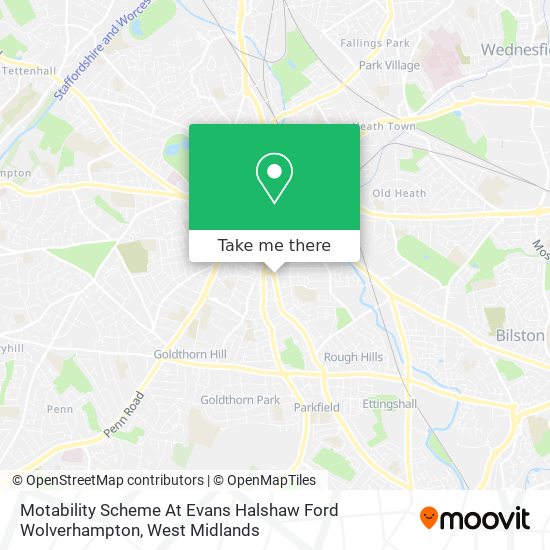 Motability Scheme At Evans Halshaw Ford Wolverhampton map