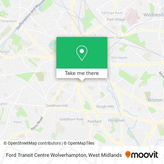 Ford Transit Centre Wolverhampton map