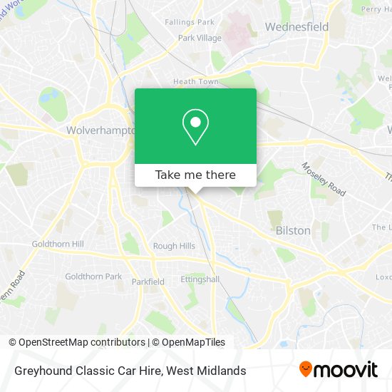 Greyhound Classic Car Hire map