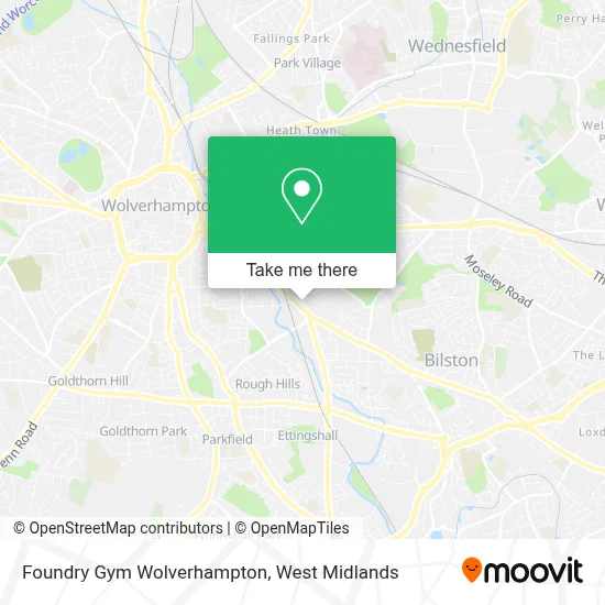 Foundry Gym Wolverhampton map