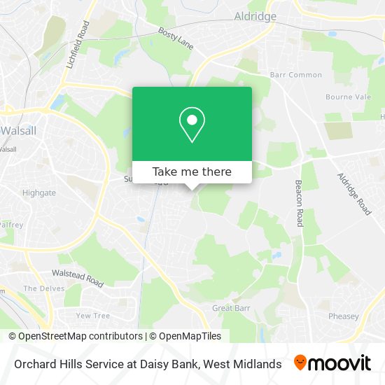 Orchard Hills Service at Daisy Bank map