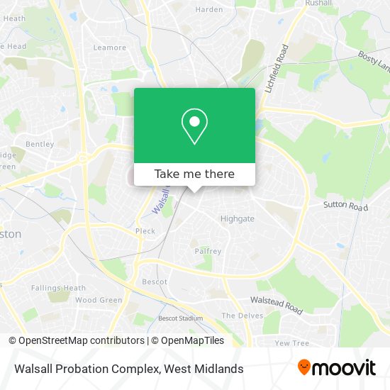 Walsall Probation Complex map