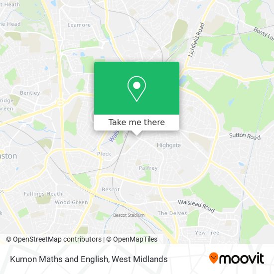 Kumon Maths and English map