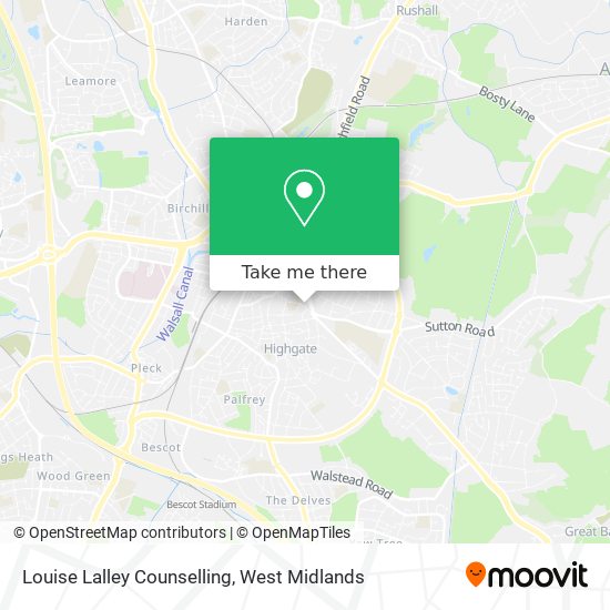 Louise Lalley Counselling map