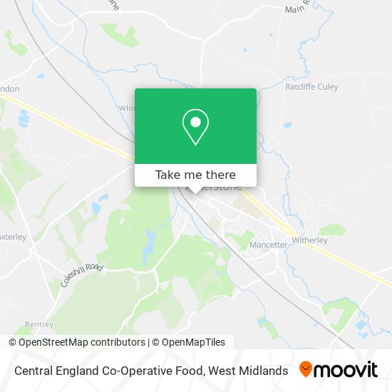 Central England Co-Operative Food map