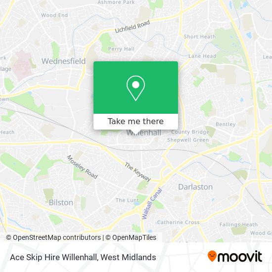 Ace Skip Hire Willenhall map