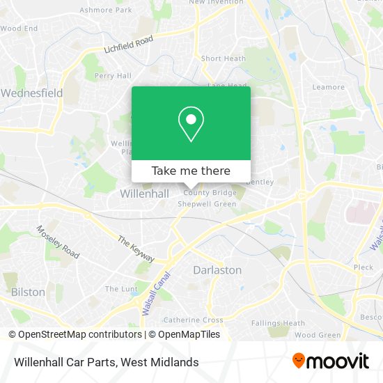 Willenhall Car Parts map