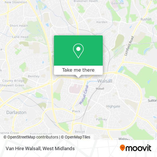 Van Hire Walsall map