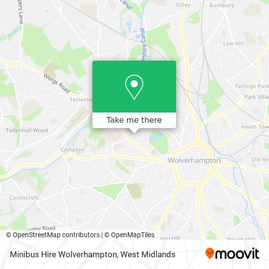 Minibus Hire Wolverhampton map