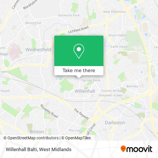 Willenhall Balti map