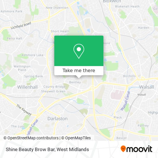 Shine Beauty Brow Bar map