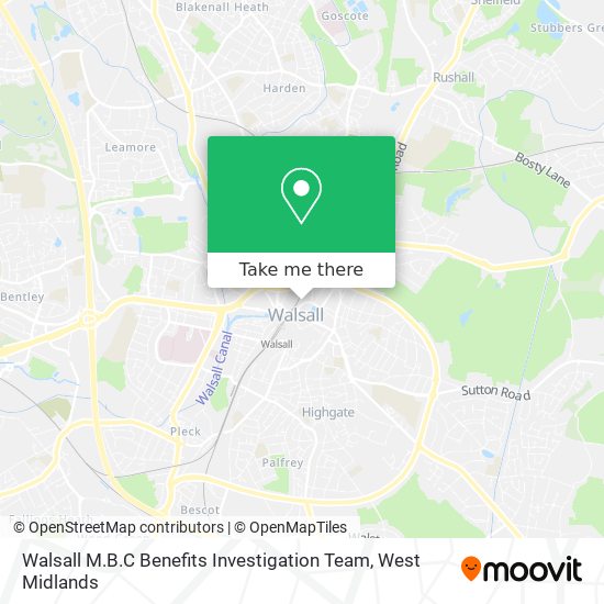 Walsall M.B.C Benefits Investigation Team map
